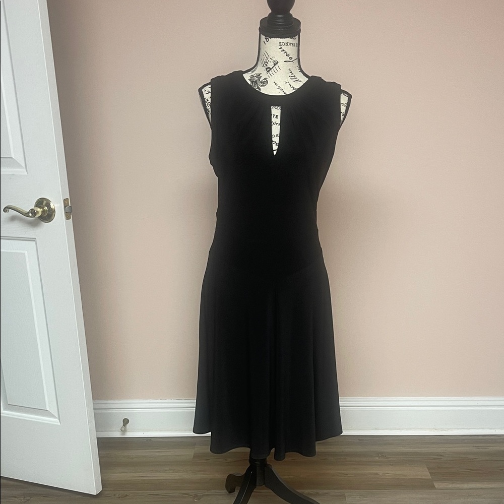 White House Black Market Elegant Black Midi Dress